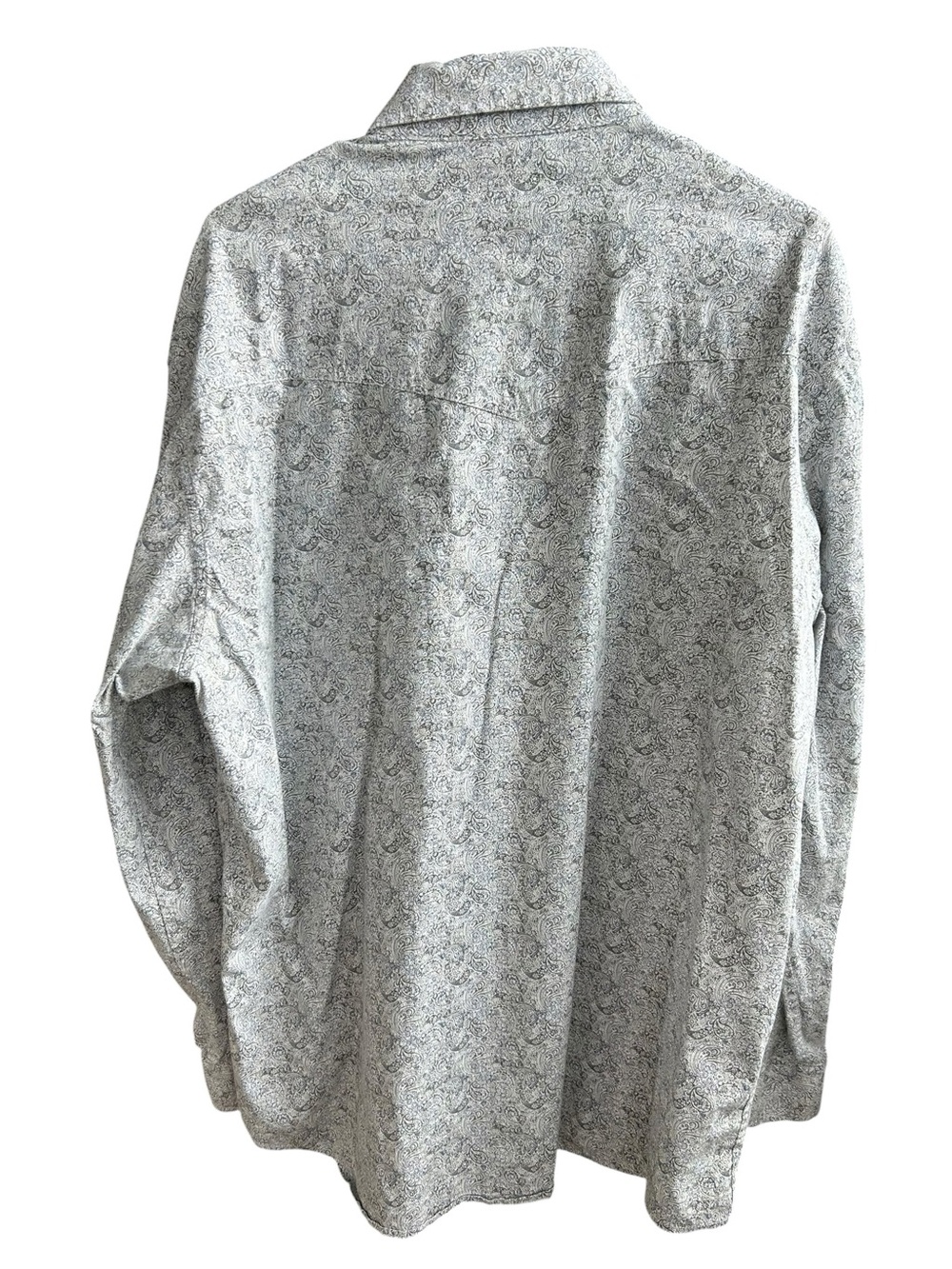Rafter C Men’s Western Pearl Snap Button-Down Paisley Grey Shirt Size XL - Picture 3 of 12